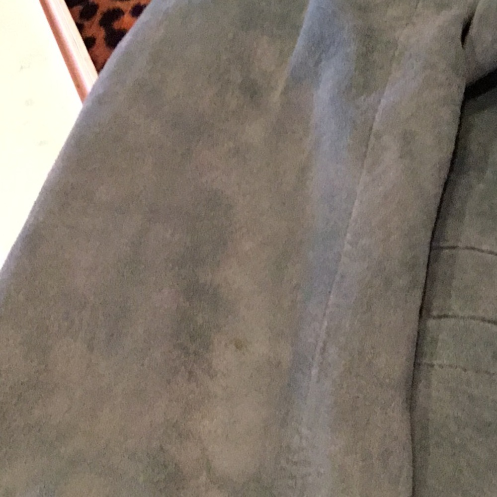 Sharon Young Vintage Blue Suede Boho Jacket - Picture 4 of 8